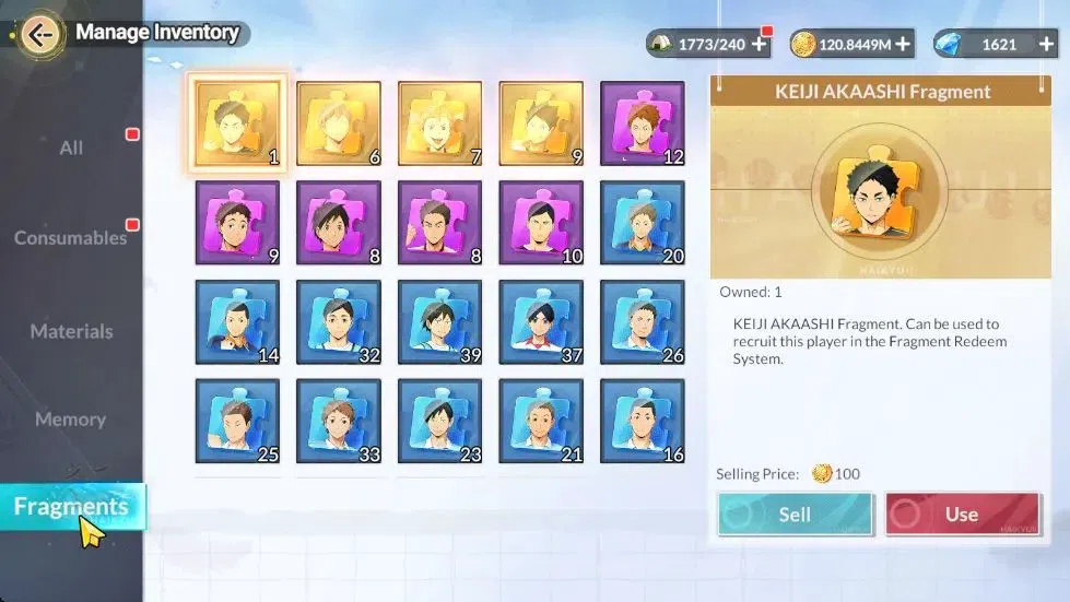 HAIKYU!! FLY HIGH Accounts SEA Lvl 60|4 SP (Kuroo,Tsukishima,Yu,Hinata)+Memo|6 UR 12