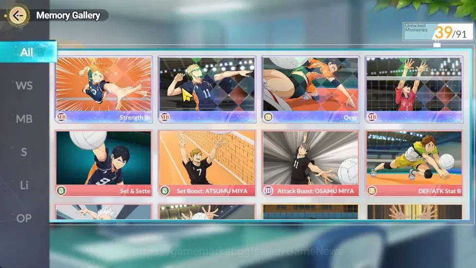 HAIKYU!! FLY HIGH Accounts SEA Lvl 60|4 SP (Kuroo,Tsukishima,Yu,Hinata)+Memo|6 UR 14