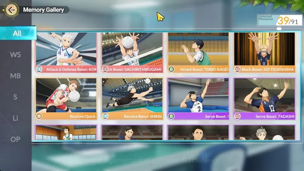 HAIKYU!! FLY HIGH Accounts SEA Lvl 60|4 SP (Kuroo,Tsukishima,Yu,Hinata)+Memo|6 UR 15