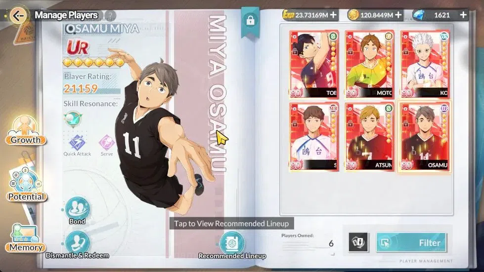 HAIKYU!! FLY HIGH Accounts SEA Lvl 60|4 SP (Kuroo,Tsukishima,Yu,Hinata)+Memo|6 UR 2
