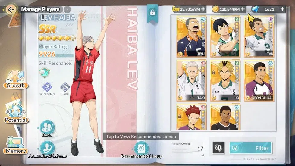 HAIKYU!! FLY HIGH Accounts SEA Lvl 60|4 SP (Kuroo,Tsukishima,Yu,Hinata)+Memo|6 UR 4