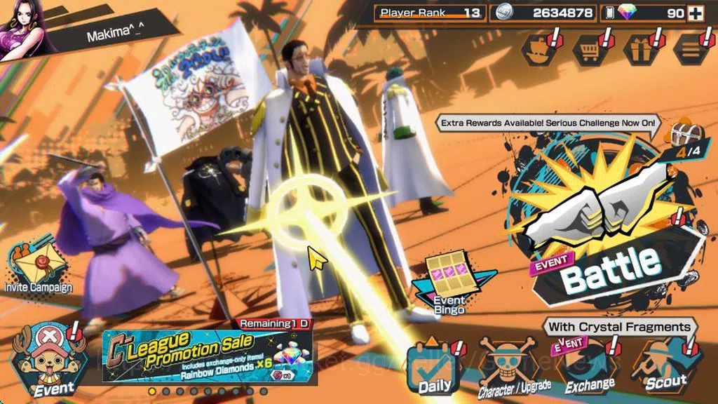 One Piece Bounty Rush Accounts Global | 4 Meta Extreme (Gear 4 Luffy,Borsalino,Fi image 1