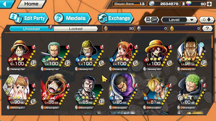 One Piece Bounty Rush Accounts Global | 4 Meta Extreme (Gear 4 Luffy,Borsalino,Fi image 11