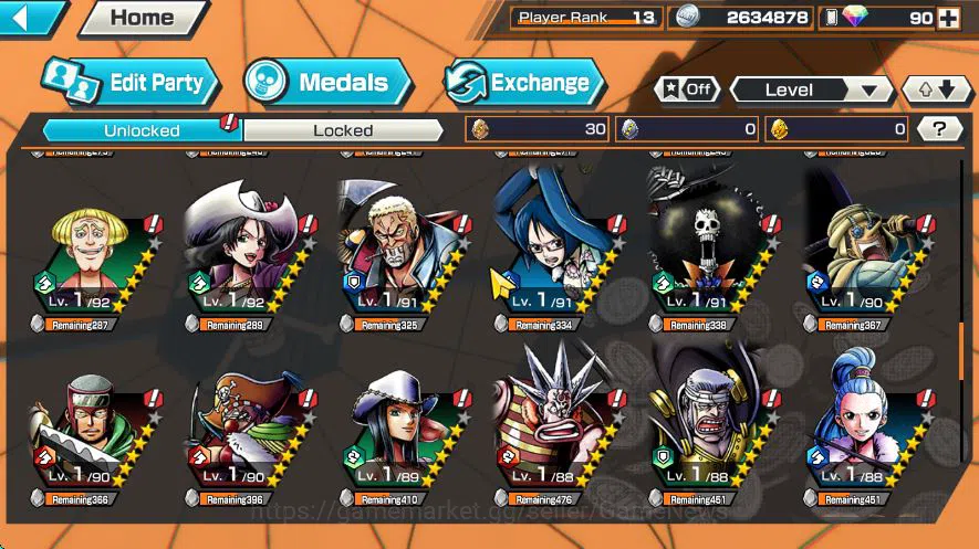 One Piece Bounty Rush Accounts Global | 4 Meta Extreme (Gear 4 Luffy,Borsalino,Fi image 8