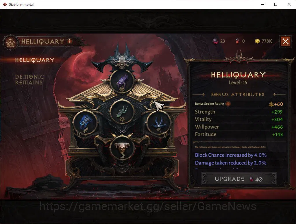 Diablo Immortal Accounts SEA-Peth|Lv60(448)Blood Knight|30k CR|Reso 570|Hel image 2