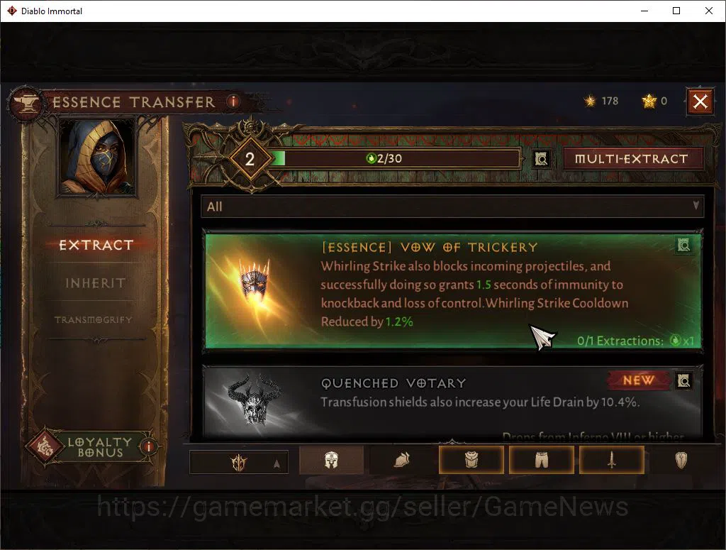 Diablo Immortal Accounts SEA-Peth|Lv60(448)Blood Knight|30k CR|Reso 570|Hel image 5