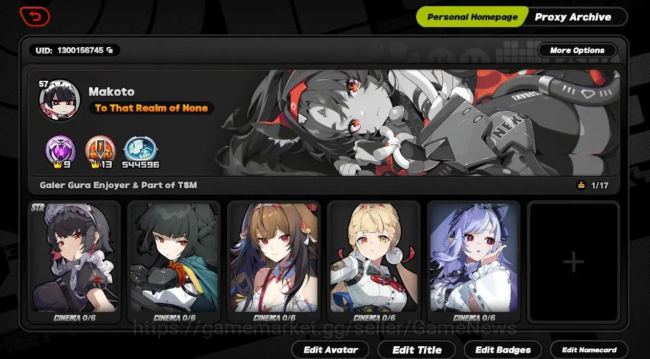 Zenless Zone Zero Accounts Others ASIA|IK57|8K Poly,510Mono,20EMT|13 Limited|(Ye 5