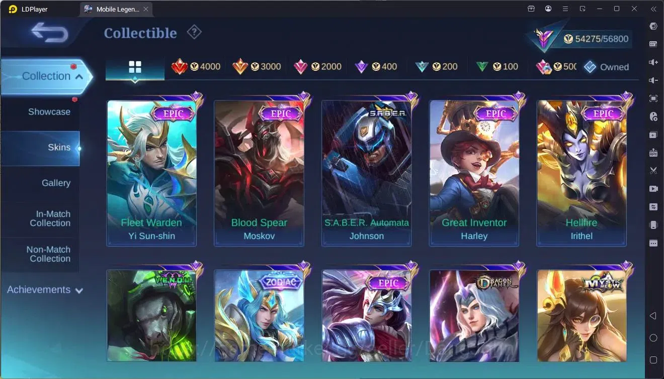 Mobile Legends: Bang Bang Accounts Global|Hero 83|Skin 186|Renowned|KOF Karina|Prime image 11