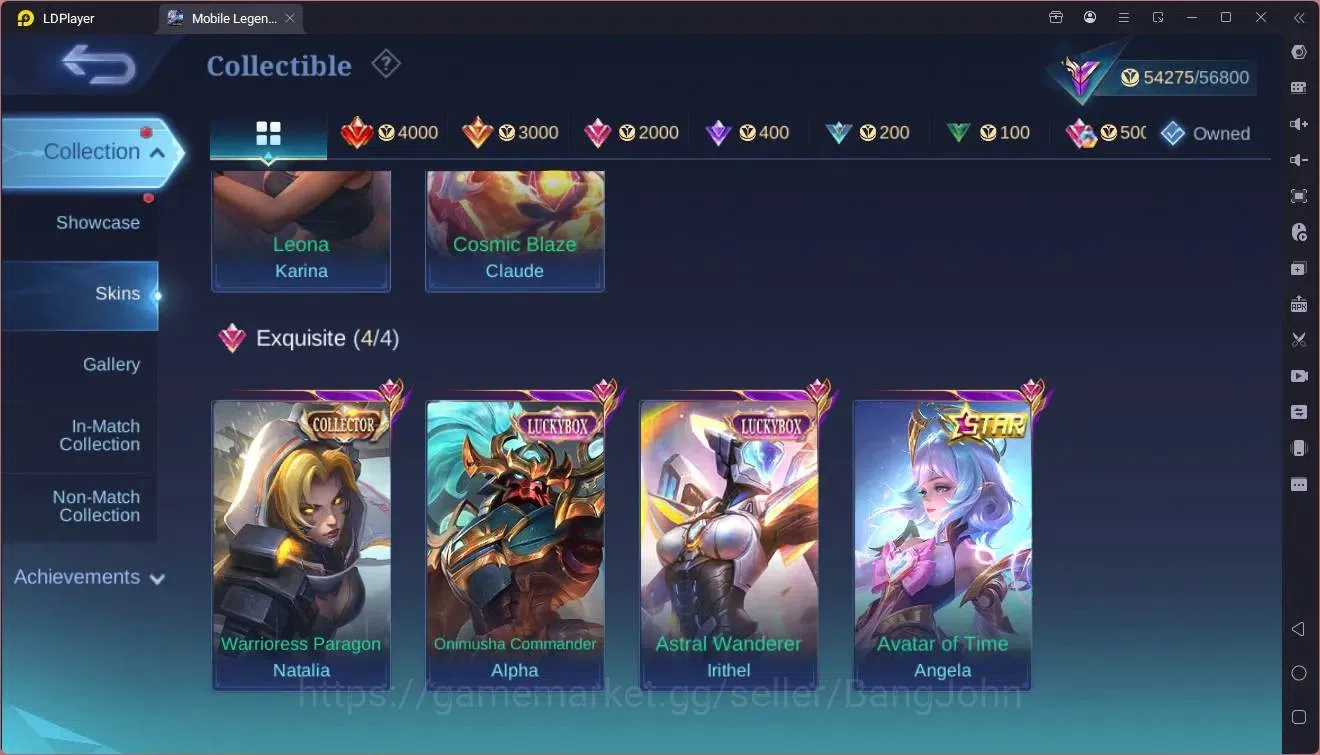 Mobile Legends: Bang Bang Accounts Global|Hero 83|Skin 186|Renowned|KOF Karina|Prime image 8