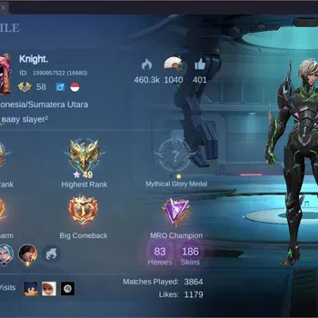 Mobile Legends: Bang Bang Collector Global|Hero 83|Skin 186|Renowned|KOF Karina|Prime  image 1