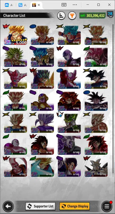 Dragon Ball Legends Accounts Mid-Tier 303,3M Total Power|LV 158|2LR+1UL+14LL|Bardoc,SS 3 Goku(Mini),Bardock|SS Goku,Goku 4