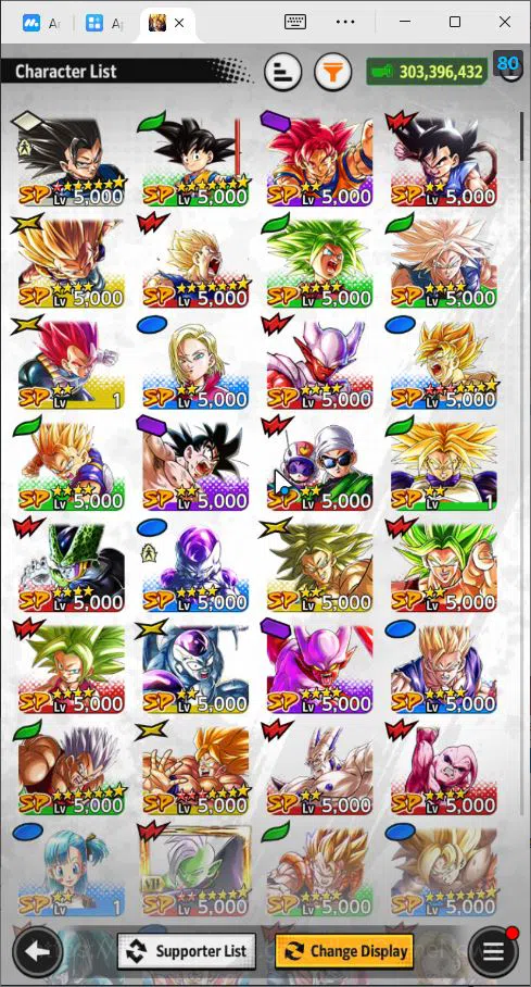 Dragon Ball Legends Accounts Mid-Tier 303,3M Total Power|LV 158|2LR+1UL+14LL|Bardoc,SS 3 Goku(Mini),Bardock|SS Goku,Goku 5