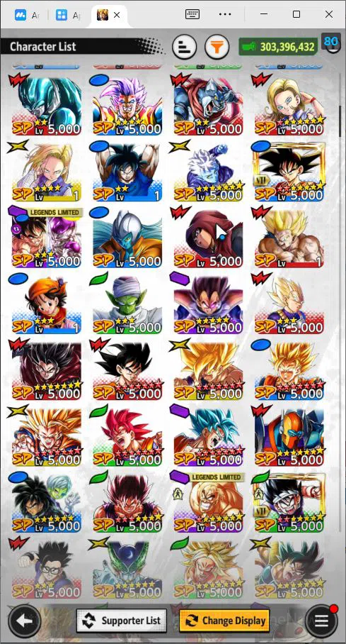 Dragon Ball Legends Accounts Mid-Tier 303,3M Total Power|LV 158|2LR+1UL+14LL|Bardoc,SS 3 Goku(Mini),Bardock|SS Goku,Goku 6