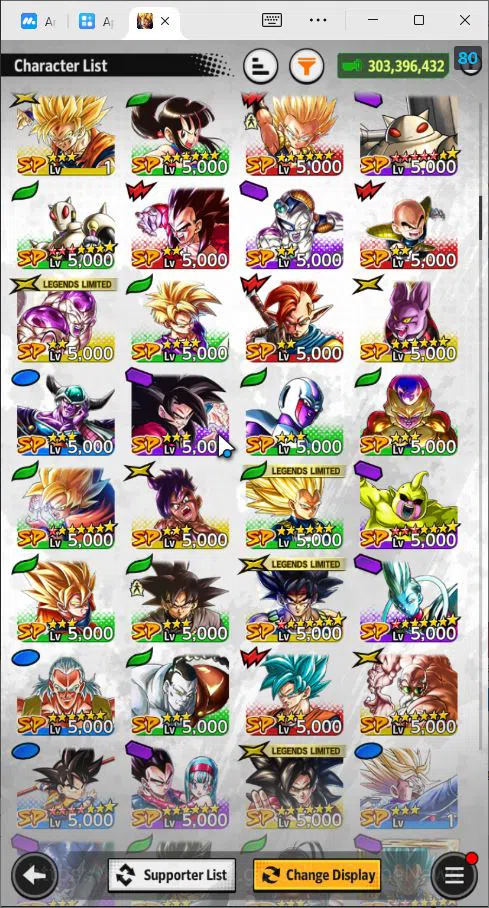 Dragon Ball Legends Accounts Mid-Tier 303,3M Total Power|LV 158|2LR+1UL+14LL|Bardoc,SS 3 Goku(Mini),Bardock|SS Goku,Goku 7