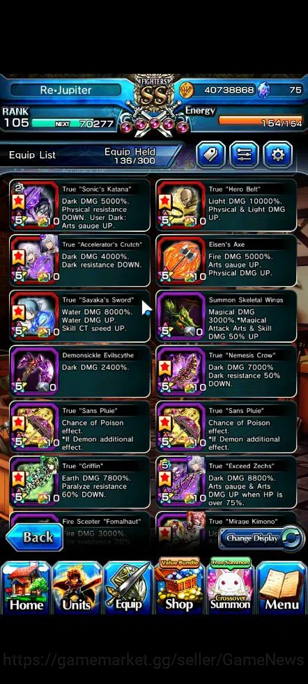 Grand Summoners Accounts Global|Rank 105|27 Ascend|[Sayaka,Shadow,Beta,Acce image 11