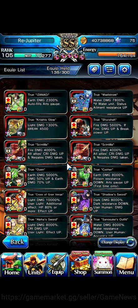 Grand Summoners Accounts Global|Rank 105|27 Ascend|[Sayaka,Shadow,Beta,Acce image 5