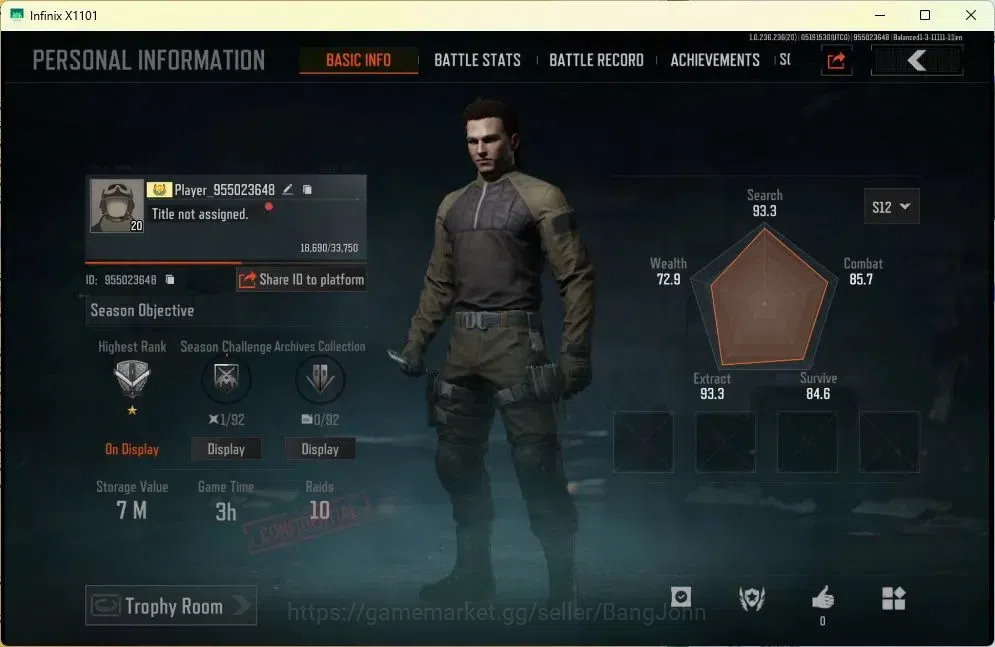 Arena Breakout Accounts Mobile | | LV 20 | SV 7 M | CV 3,8 M | Abomi Vecto image 2