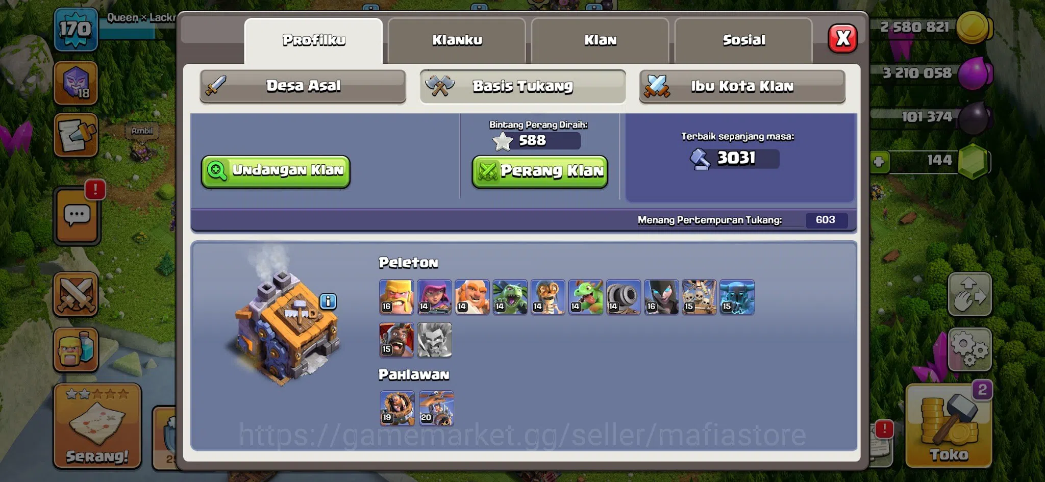 Clash of Clans Accounts TH13 Max BK 75 AQ 75, GW 51, RC 26, Dragon Champ 2 image 2