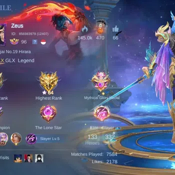 Mobile Legends: Bang Bang Accounts Collector Global|Hero 133|Skin 332|Renowned|Collector Valir,Badang,Natalia|LB