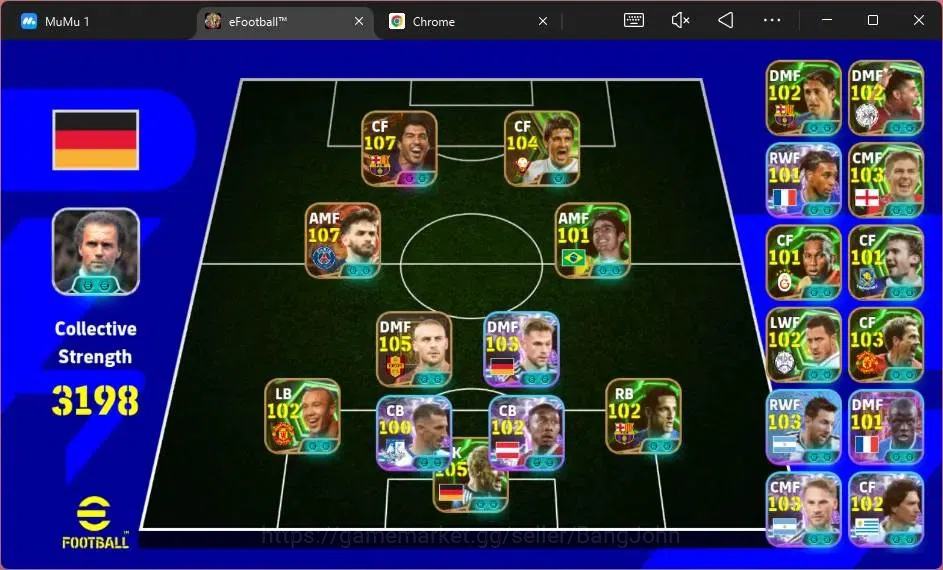 eFootball Accounts Mobile|PW 3198|Bigtime Kvaratskhelia,Suarez|Legend image 1