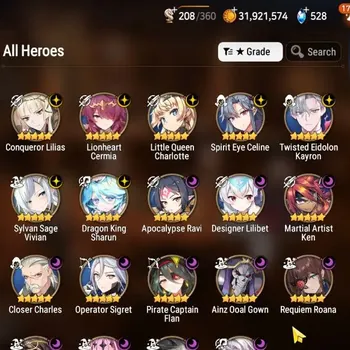 Epic Seven Accounts High-End ASIA Verif|19 ML(Zio,SE Celine,R Roana,etc)+Full Collab Overload,Byblis,Fumyr,Ram,TA