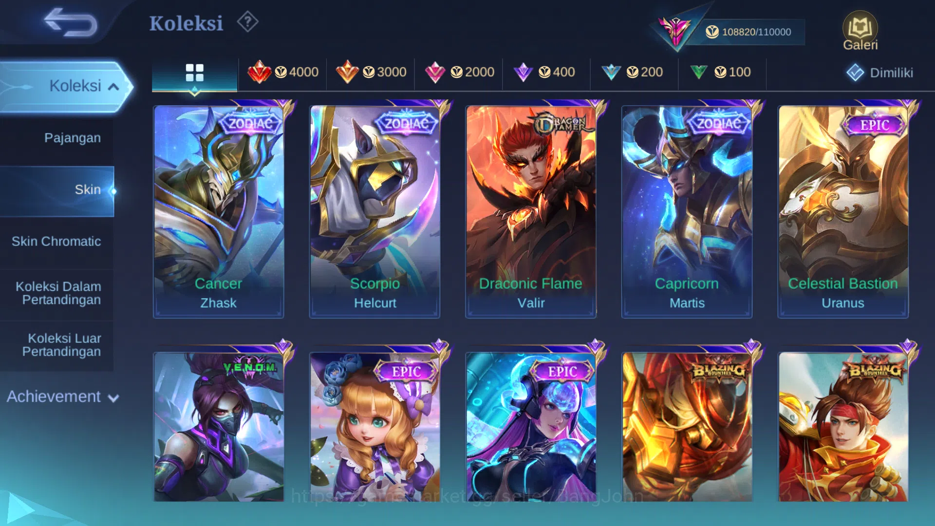 Mobile Legends: Bang Bang Accounts Hero 127 | Skin 352 | Legend Valir | Aspirant Ruby image 10