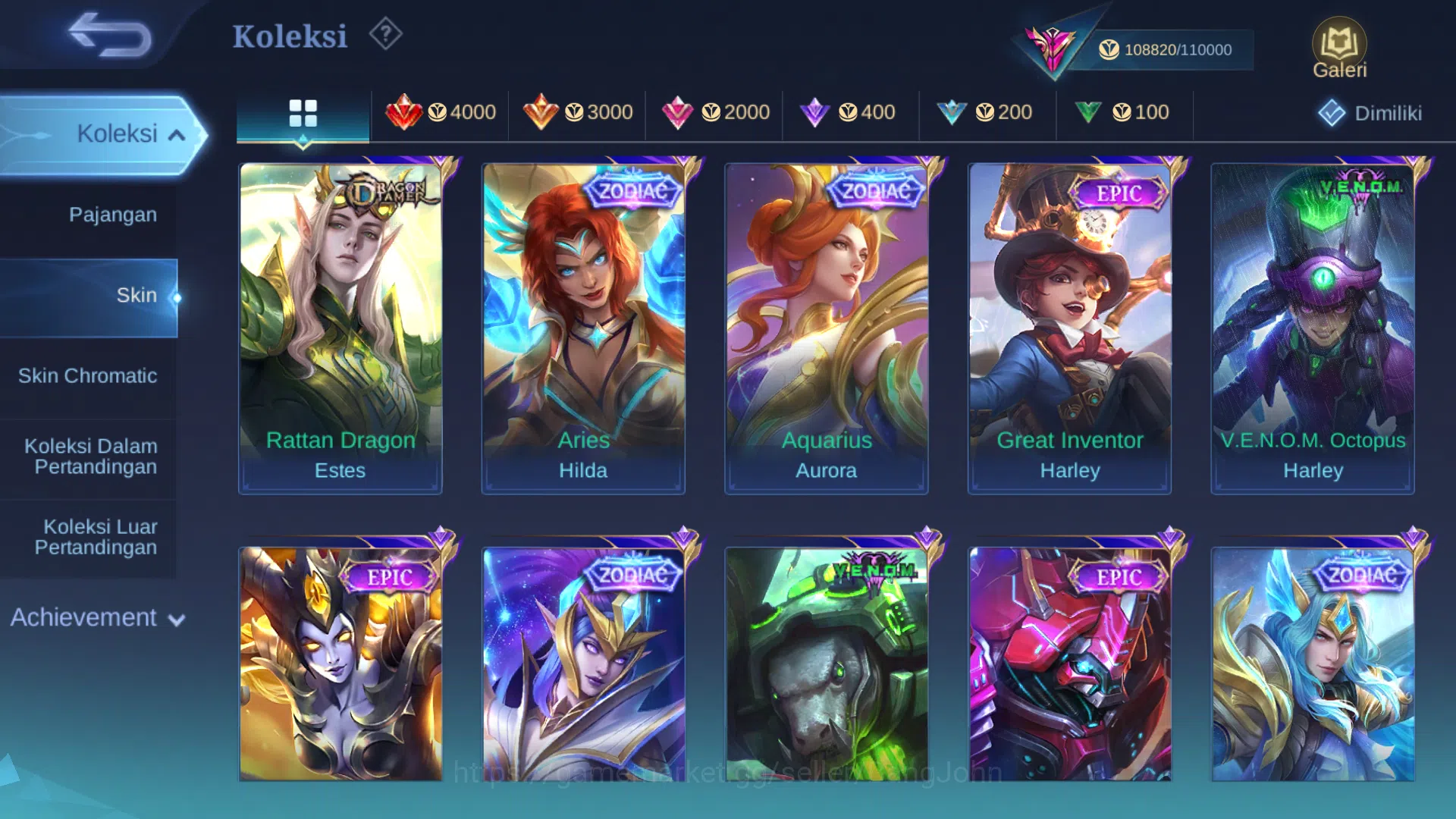 Mobile Legends: Bang Bang Accounts Hero 127 | Skin 352 | Legend Valir | Aspirant Ruby image 12