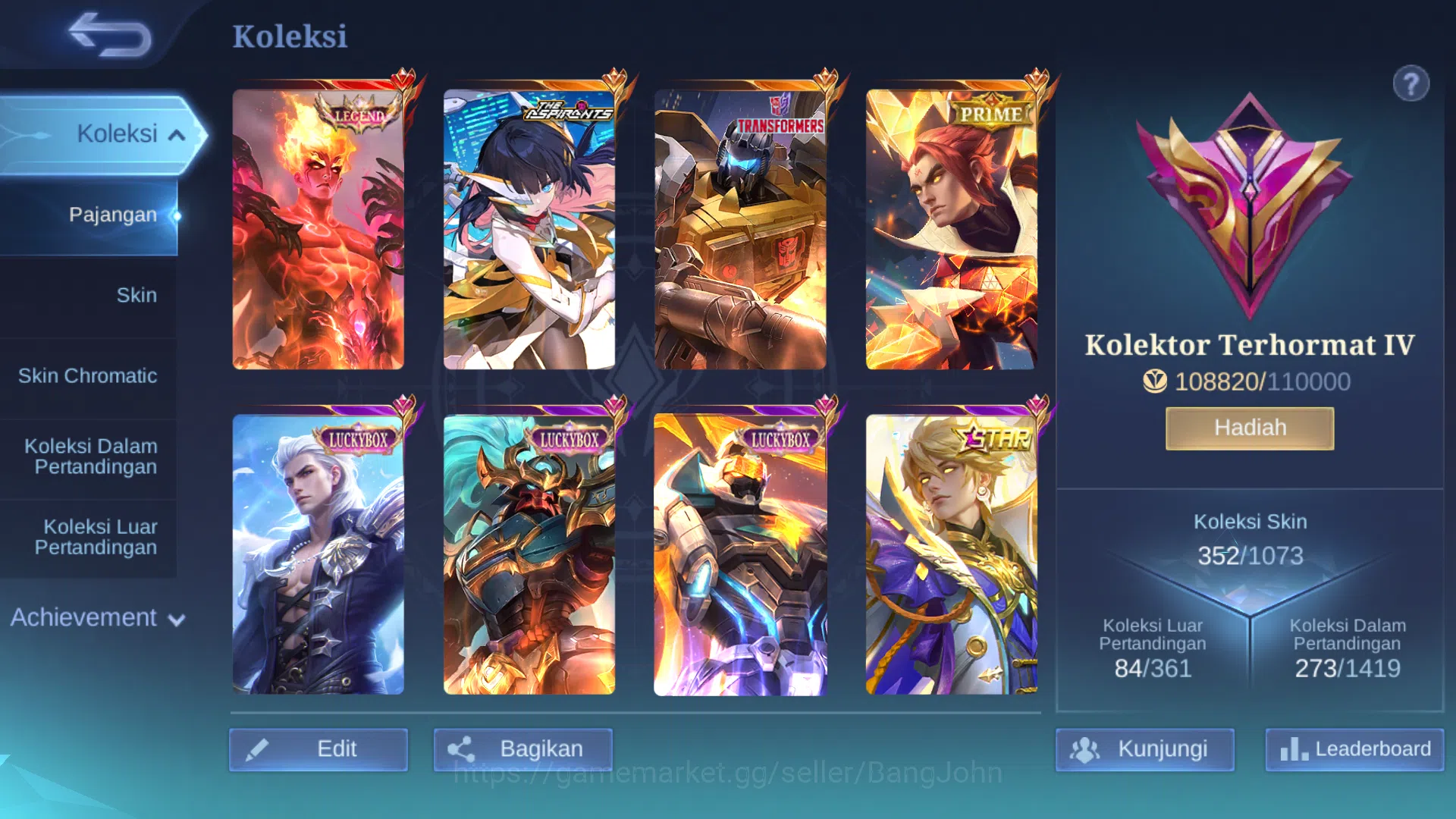 Mobile Legends: Bang Bang Accounts Hero 127 | Skin 352 | Legend Valir | Aspirant Ruby image 9