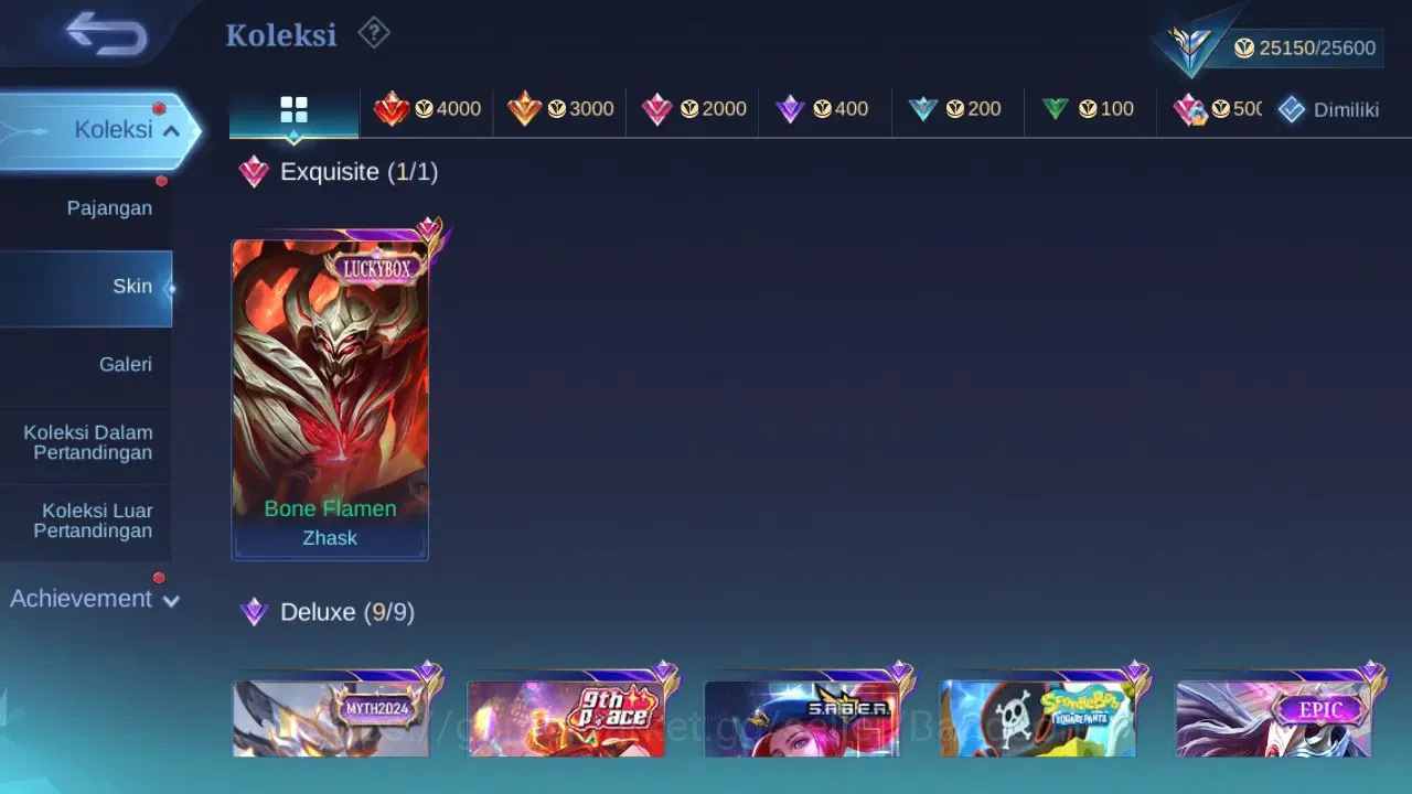 Mobile Legends: Bang Bang Accounts GLOBAL Hero 70 Skin 96 | Prime Granger | Luckybox  image 2