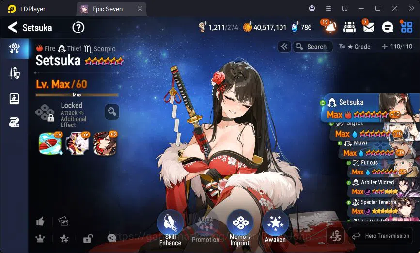 Epic Seven Accounts Global Unverif | 1ML | Setsuka | Sigret | Muwi | F image 16
