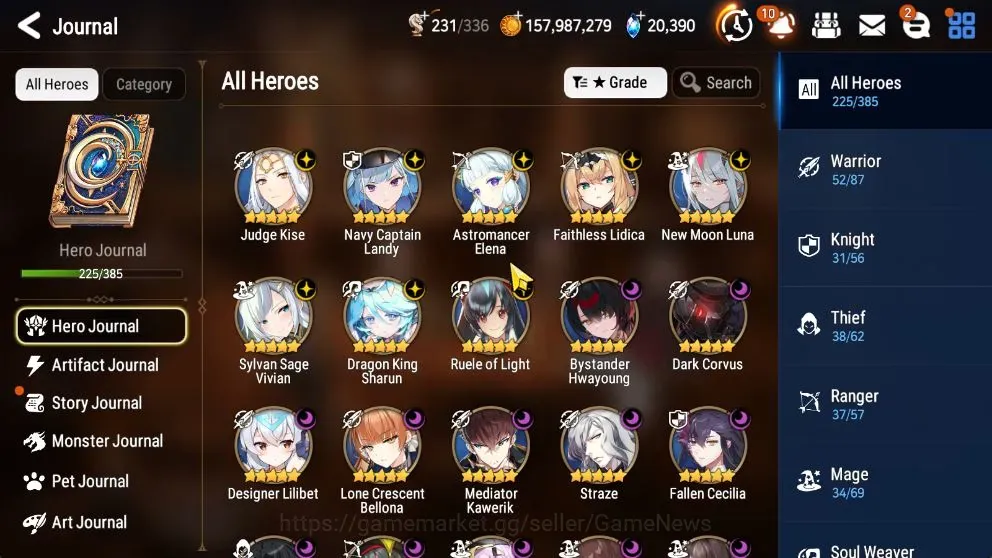 Epic Seven Accounts Limited Hero GLOBAL UnVerif|New Era|21 ML(Zio,Shepherd,NM Luna,LC Bellona,etc)+AUBE,AB Fumyr,Etc|AUTO 1