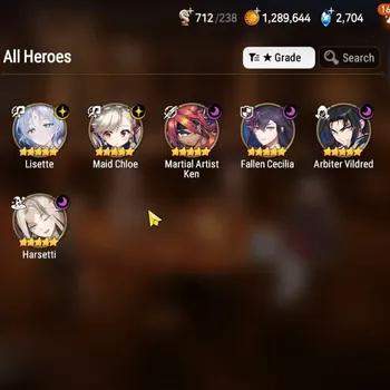 Epic Seven Accounts High-End GLOBAL UnVerif|New Era|6 ML(Lisette,Har Seti,Ab Vildred,Etc)+Setsuka,Landy,Etc|Poh ON|AUTO