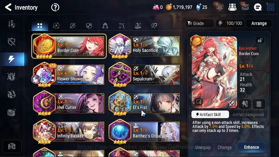 Epic Seven Accounts Starter GLOBAL UnVerif|New Era|4 ML(LC belona,NM Luna,WOTM Tenebria,Etc)+Setsuka,Etc|Poh ON|1,4K 15