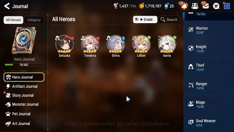 Epic Seven Accounts Starter GLOBAL UnVerif|New Era|4 ML(LC belona,NM Luna,WOTM Tenebria,Etc)+Setsuka,Etc|Poh ON|1,4K 7