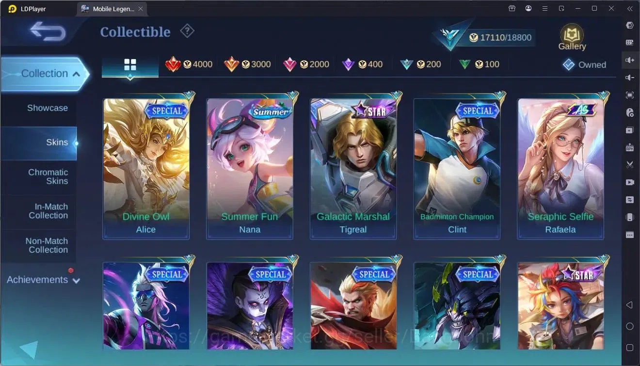 Mobile Legends: Bang Bang Accounts Global |Hero 41|Skin 65|Seasoned|Sanrio Floryn,Cha image 9