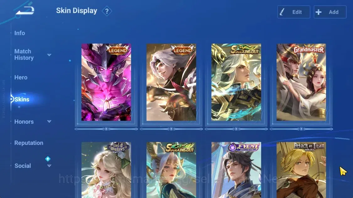 Honor of Kings Accounts Hero 101 Skin 88|2 Legend Skin [Musashi,Yao],2 San image 3