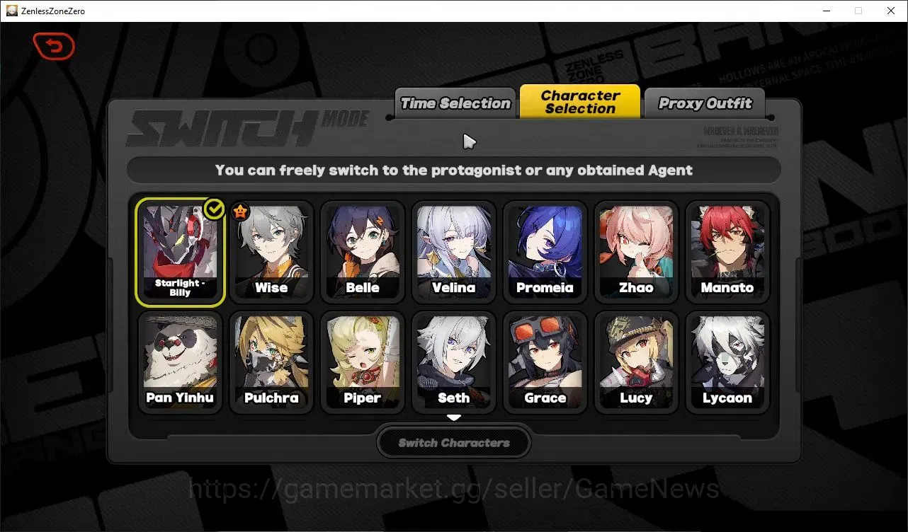 Zenless Zone Zero Accounts Starter Asia|IK 50|4 Limited [Starlight-Billy]+Sign Velina,Promeia,Zhao +4 STD Character +3 STD 6