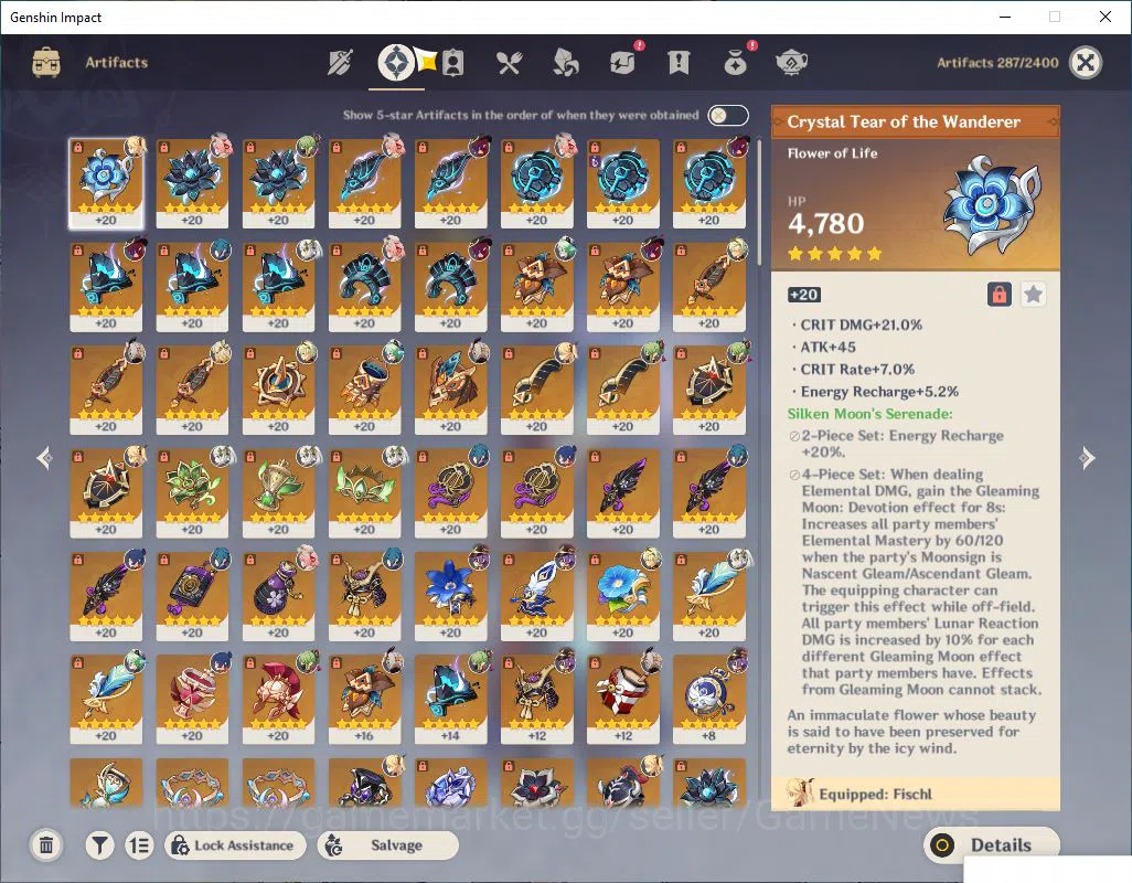 Genshin Impact Accounts Mid Game ASIA|AR 56|5 Limited +5(5*Weapon)|Varesa+Sign,Chasca,Xilonen,Nahida,Ganyu|MC Female|Take 5