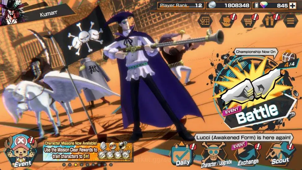 One Piece Bounty Rush Accounts Global | PR 12 | EX 3 |Gol D.Roger Lv.1/60,Zoro & image 10