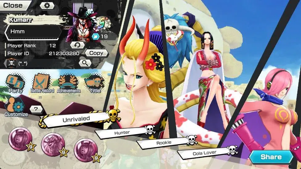 One Piece Bounty Rush Accounts Global | PR 12 | EX 3 |Gol D.Roger Lv.1/60,Zoro & image 9