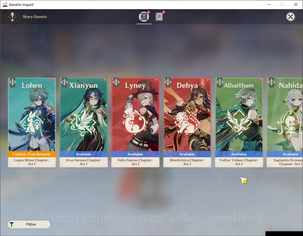 Genshin Impact Accounts Others ASIA|AR 52|3 Limited + 1 (*5 Weapon)|Varka PremTeam|Nicole,Durin|Aquila Favonia|Mc 16