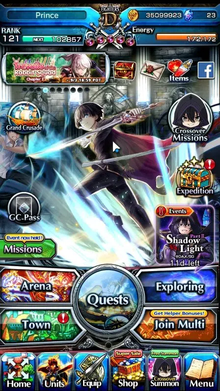 Grand Summoners Accounts End-Game Global|Rank 121|25 Ascend 8 TW|(UP Roy,Kamijo,Igris,Chloe,DL Rimuru,LM 1