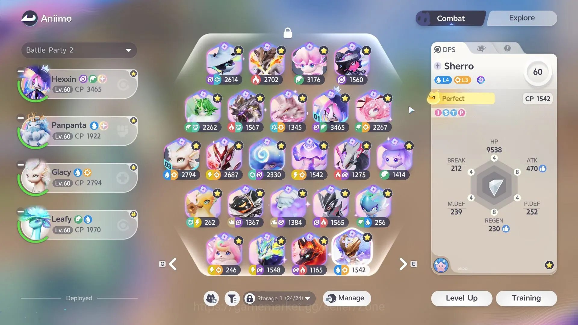 Aniimo Accounts End Game APAC|ENDGAME Lv.61|Completed 27 Prismana ( Sherro, Inferlupa, Fulmintis, Etc.) |Anilog L9|RV 1