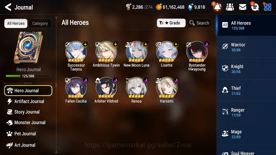 Epic Seven Accounts High-End Global Unverif| 9 ML (NM Luna,Lisette,Arbiter,Renoa,Harsetti,F Cecilia,Etc.)|SS 9.8K|Abyss 1