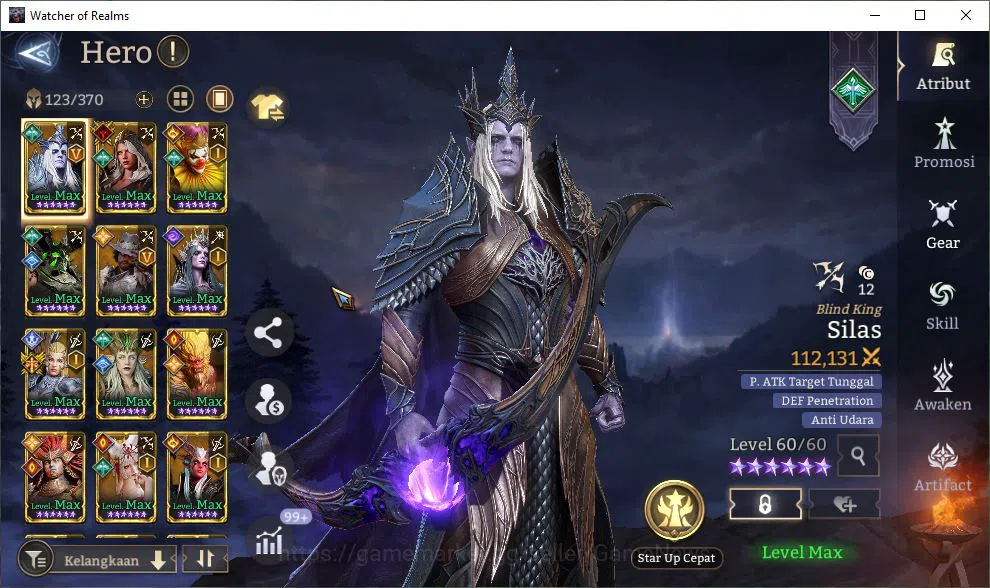 Watcher of Realms Accounts Mid-Tier GLOBAL 60x|8M Power|12 Lord[PraetusA1,Iovar,Laya,Etc]|66 9