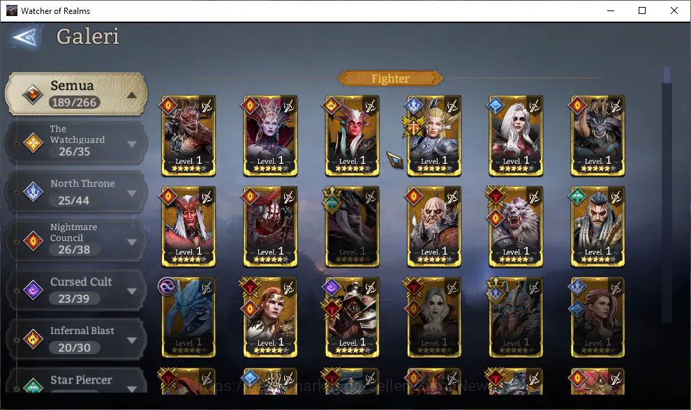 Watcher of Realms Accounts Mid-Tier GLOBAL 60x|8M Power|12 Lord[PraetusA1,Iovar,Laya,Etc]|66 19