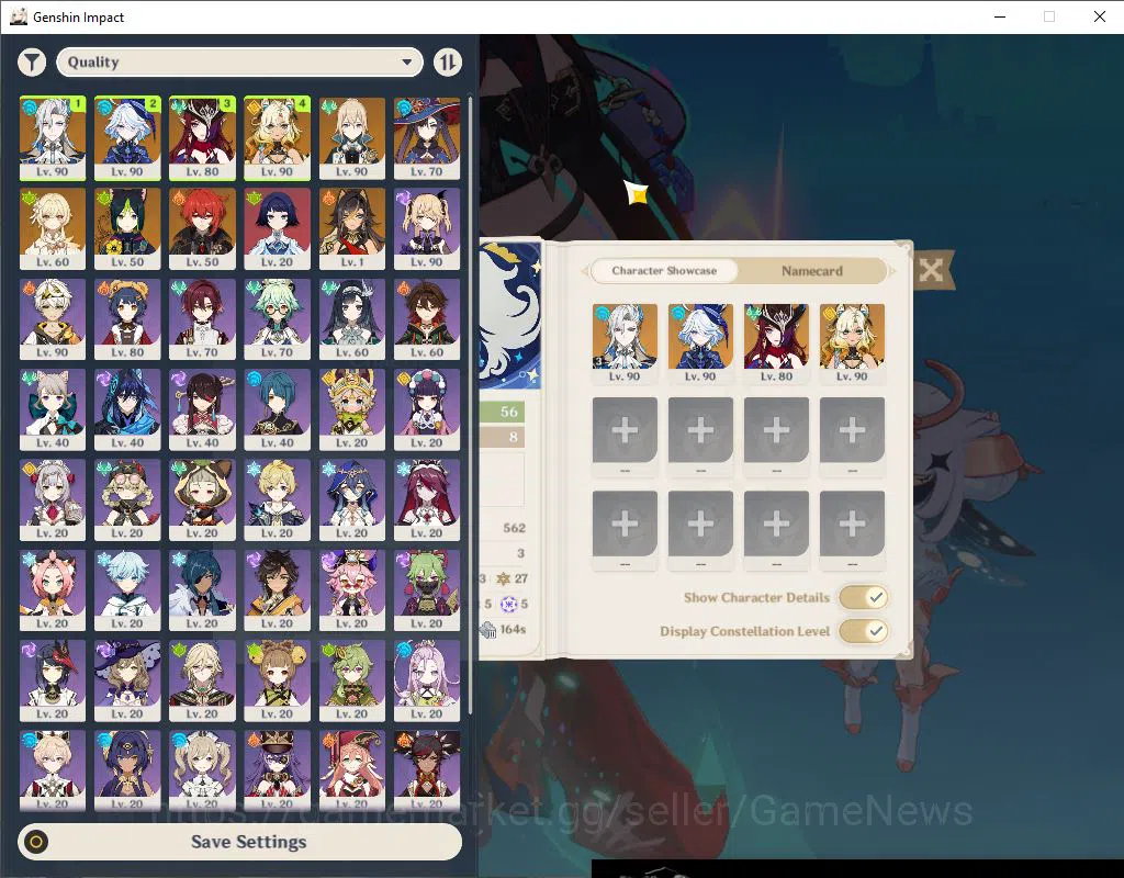 Genshin Impact Mid Game ASIA|AR 56|4 Limited +1(*5Weapon)| Neuvill+C3,Furi image 1