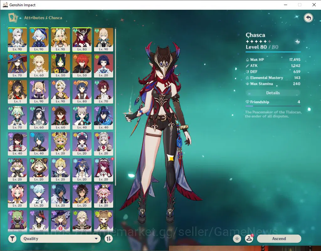 Genshin Impact Accounts ASIA|AR 56|4 Limited +1(*5Weapon)| Neuvill+C3,Furi image 4