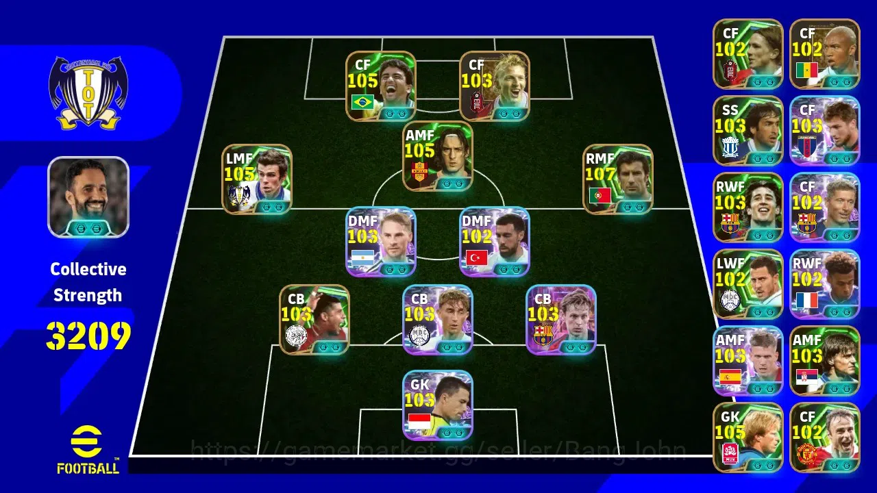 eFootball Accounts ANDROID|PW 3209|Gareth Bale Epic,Luis Figo Epic,Em image 7