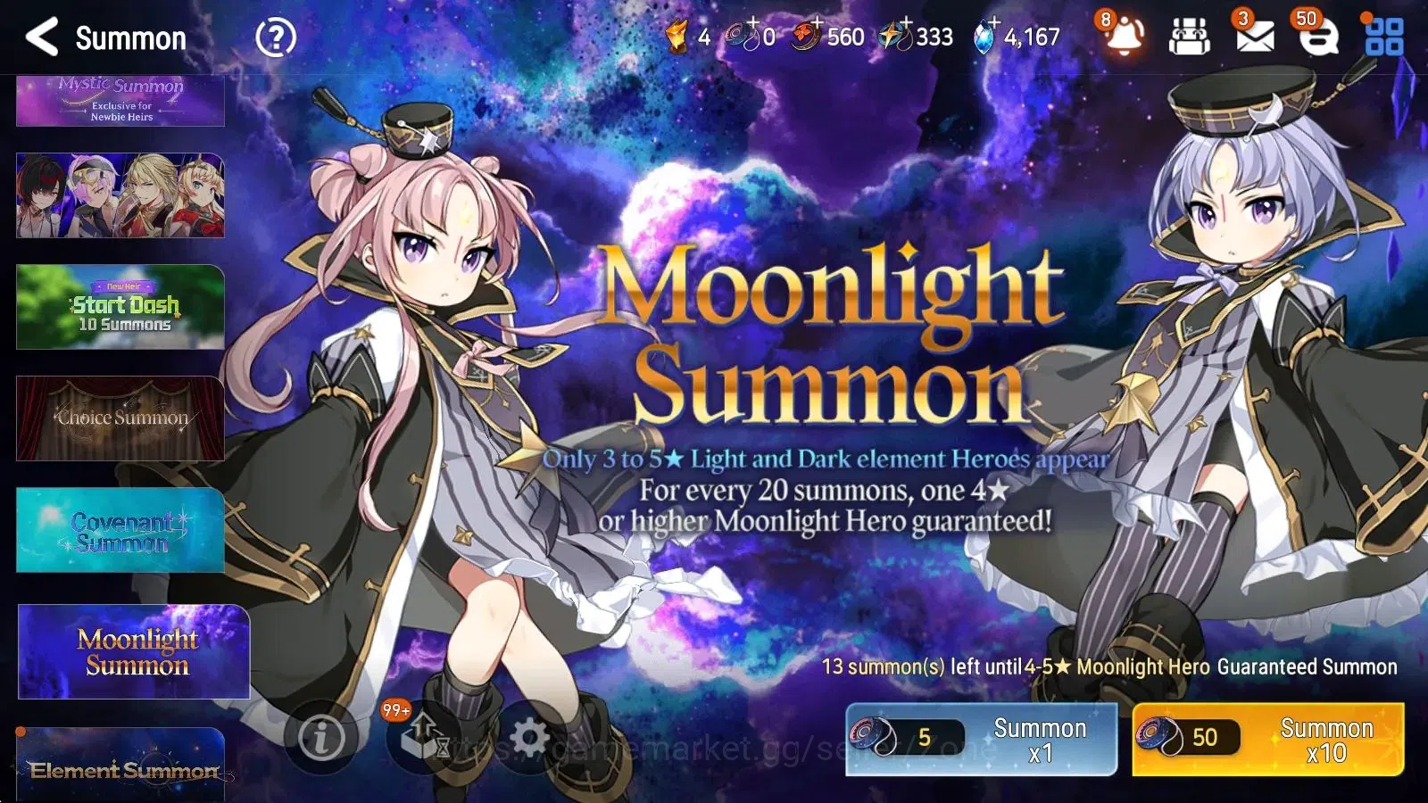Epic Seven Accounts Starter Global unver|7ML starter fresh (SDDiene,ATywin, RoL, DPAria, FCecilia, Etc.)|PoH ON|560 MM, 30 10